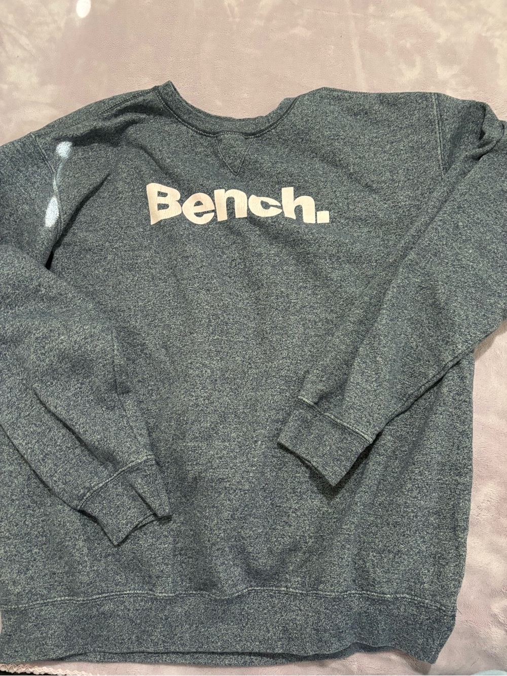 Bench Womens Gray Crewneck Sweatshirt